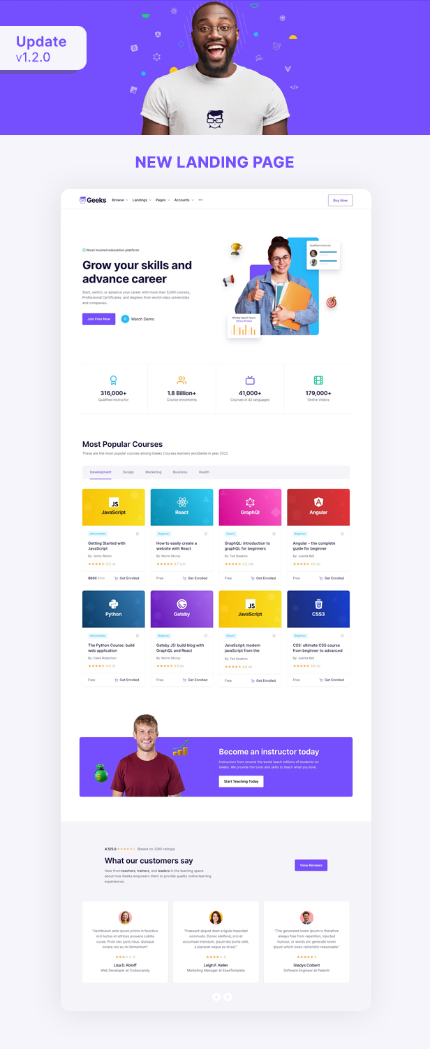 Geeks – Online Learning Marketplace WordPress Theme