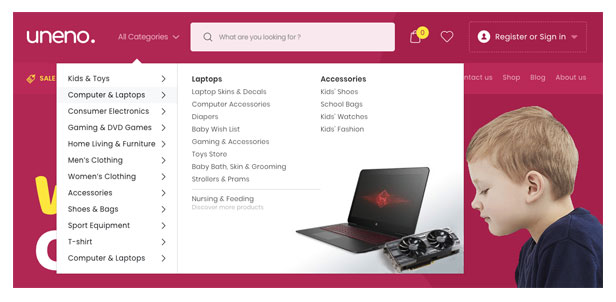 Uneno - Kids Clothing & Toys Store WooCommerce Theme - 12